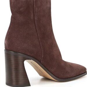 Gianni Bini Clayton Suede Square Toe Block Heel Booties